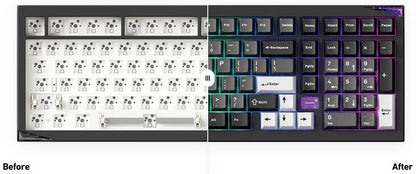 Akko Mineral 02 VIA Mechanical Keyboard/Barebone Kit Aluminum 102 Keys RGB Hot-swappable Tri-mode Wireless Custom Keyboard/Kit