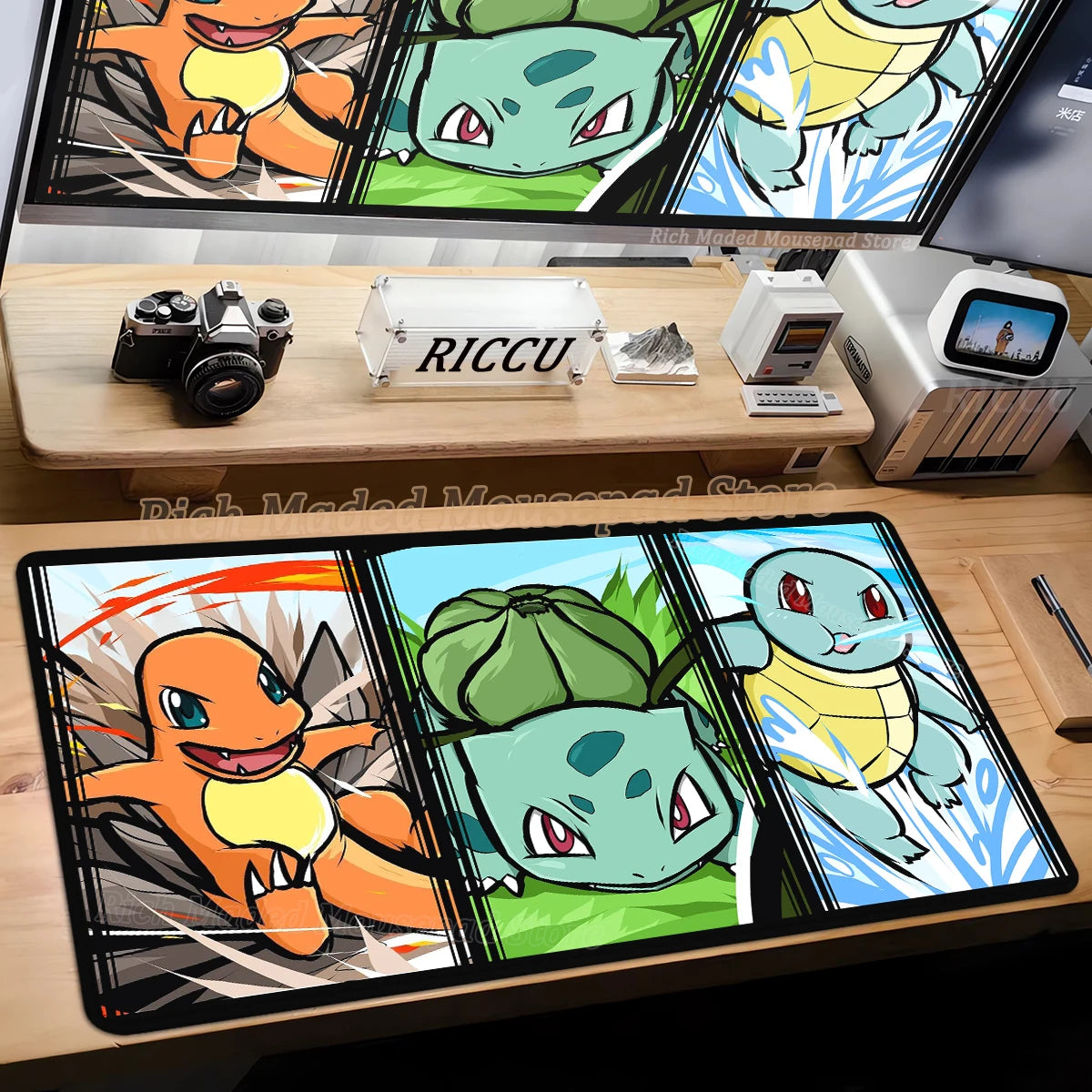 HD Gaming Keyboard Rug Laptop Japan Cool Anime Mouse Pad XXL P-pokemon Desk Mat PC Squirtles Gamer Cabinet Extended Mousepad Rug