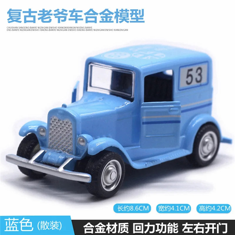 Cute Diecast Alloy Metal Car Bus Motor Tricycle Motorcycle Taxi Model Toy Children Birthday Gift