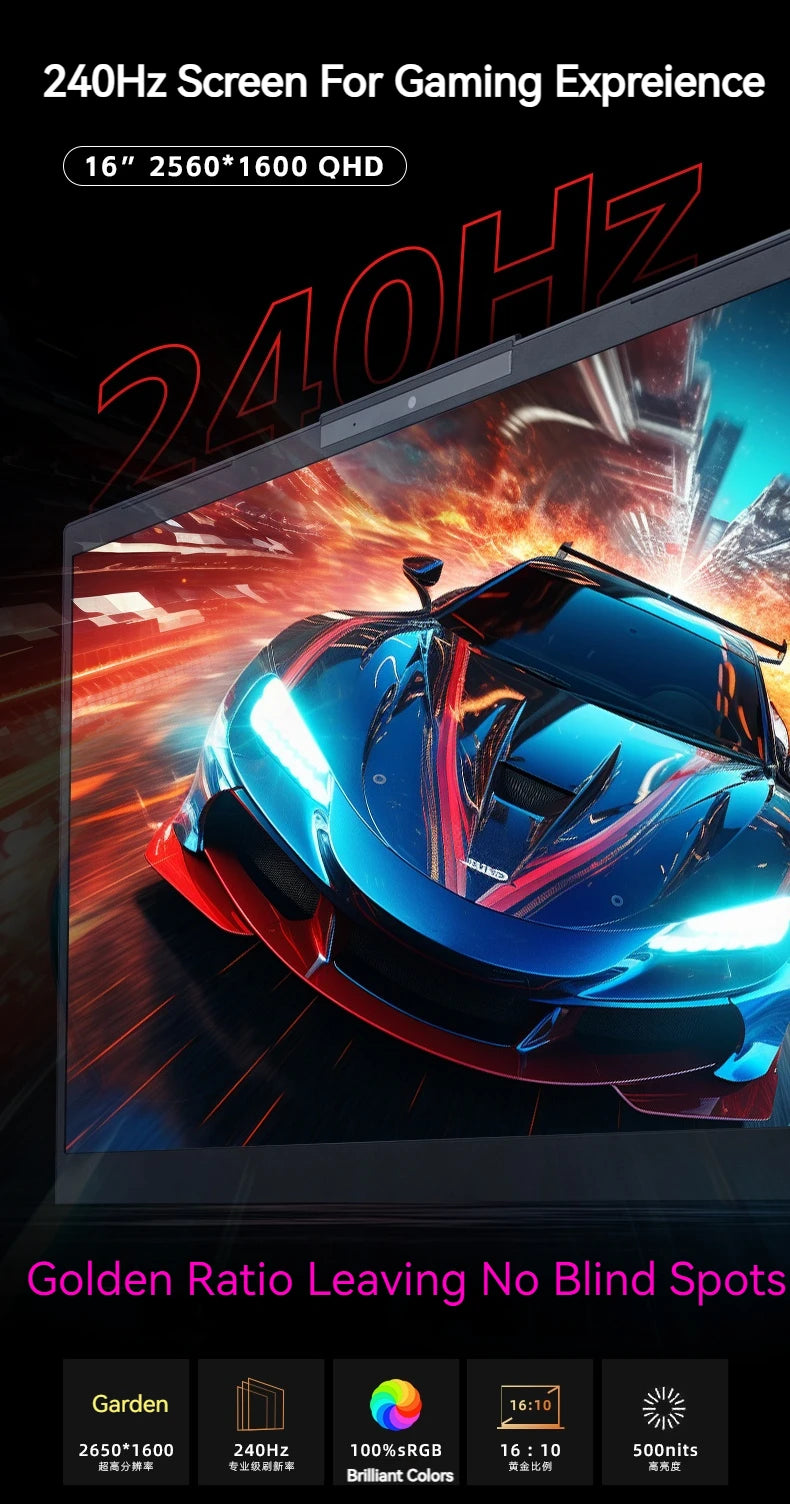 FIREBAT T6A-X 16 Inch AMD R7-7435H RTX 4050 DDR5 240Hz 2.5K Wifi6 BT5.1 32GB 1TB Gaming Gamer Notebook Laptop