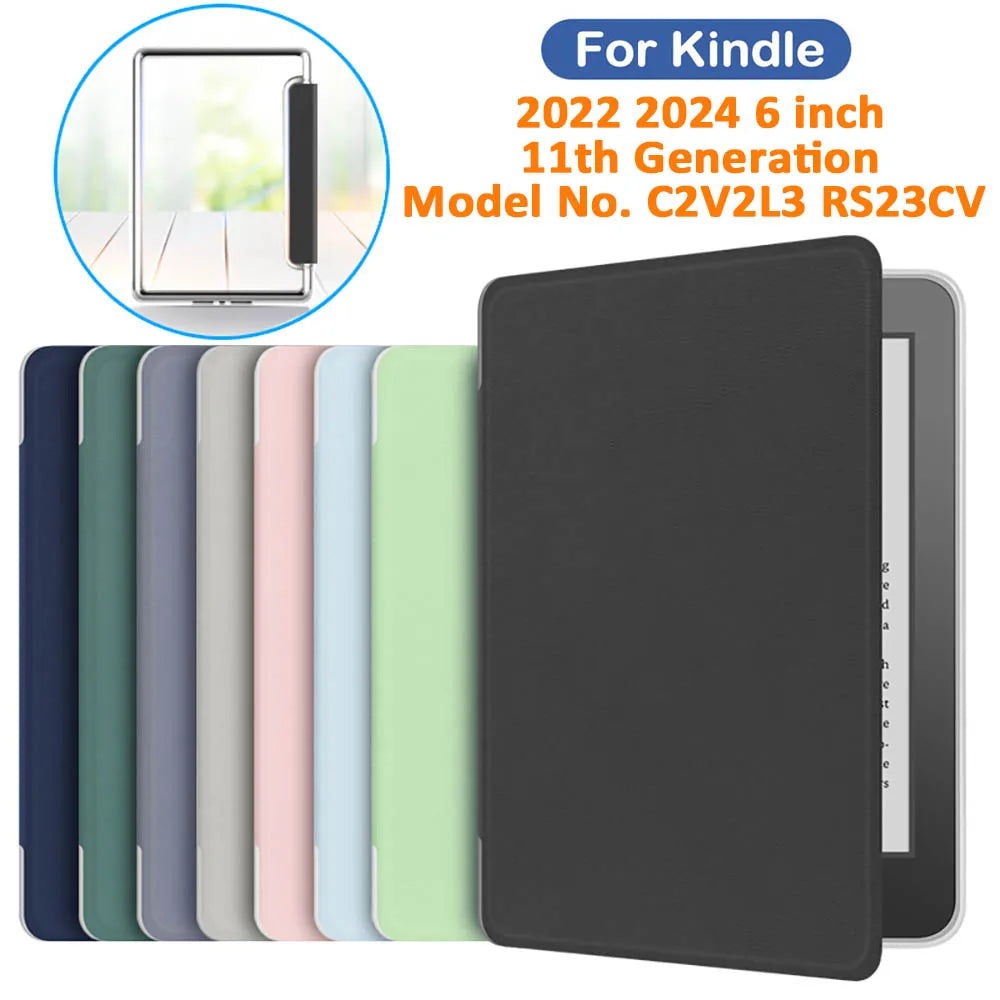 Acrylic Case for Kindle 6 Inch 2022 2024 Release 11th Generation Model No. C2V2L3 RS23CV Protective Cover Pouch 6'' Accessories