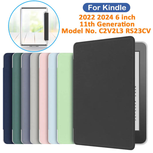 Acrylic Case for Kindle 6 Inch 2022 2024 Release 11th Generation Model No. C2V2L3 RS23CV Protective Cover Pouch 6'' Accessories
