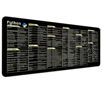 Spanish Python Programing Mouse Pad Desk Mat Office Software Excel Shortcuts Mousepad Personalized Extended by Office Users