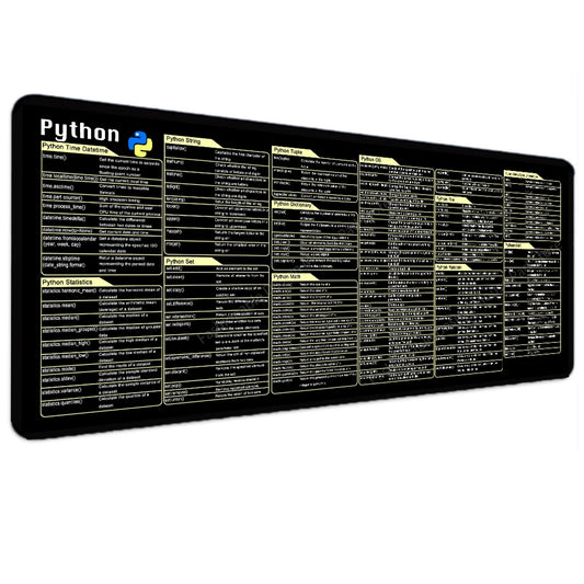 Spanish Python Programing Mouse Pad Desk Mat Office Software Excel Shortcuts Mousepad Personalized Extended by Office Users