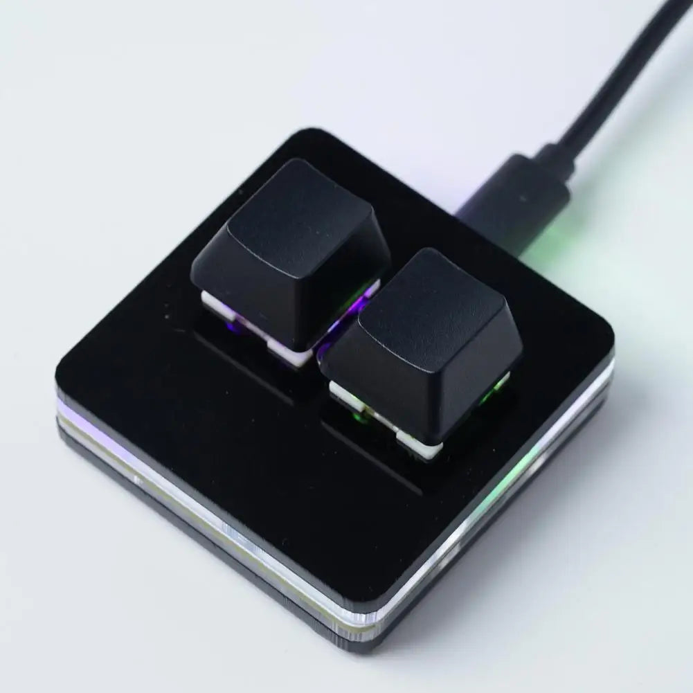 OSU 2 Keys Macro Programming Keyboard RGB Mini Custom Gaming  Keyboard For Linux/ MacOS /Android /Raspberry Pi