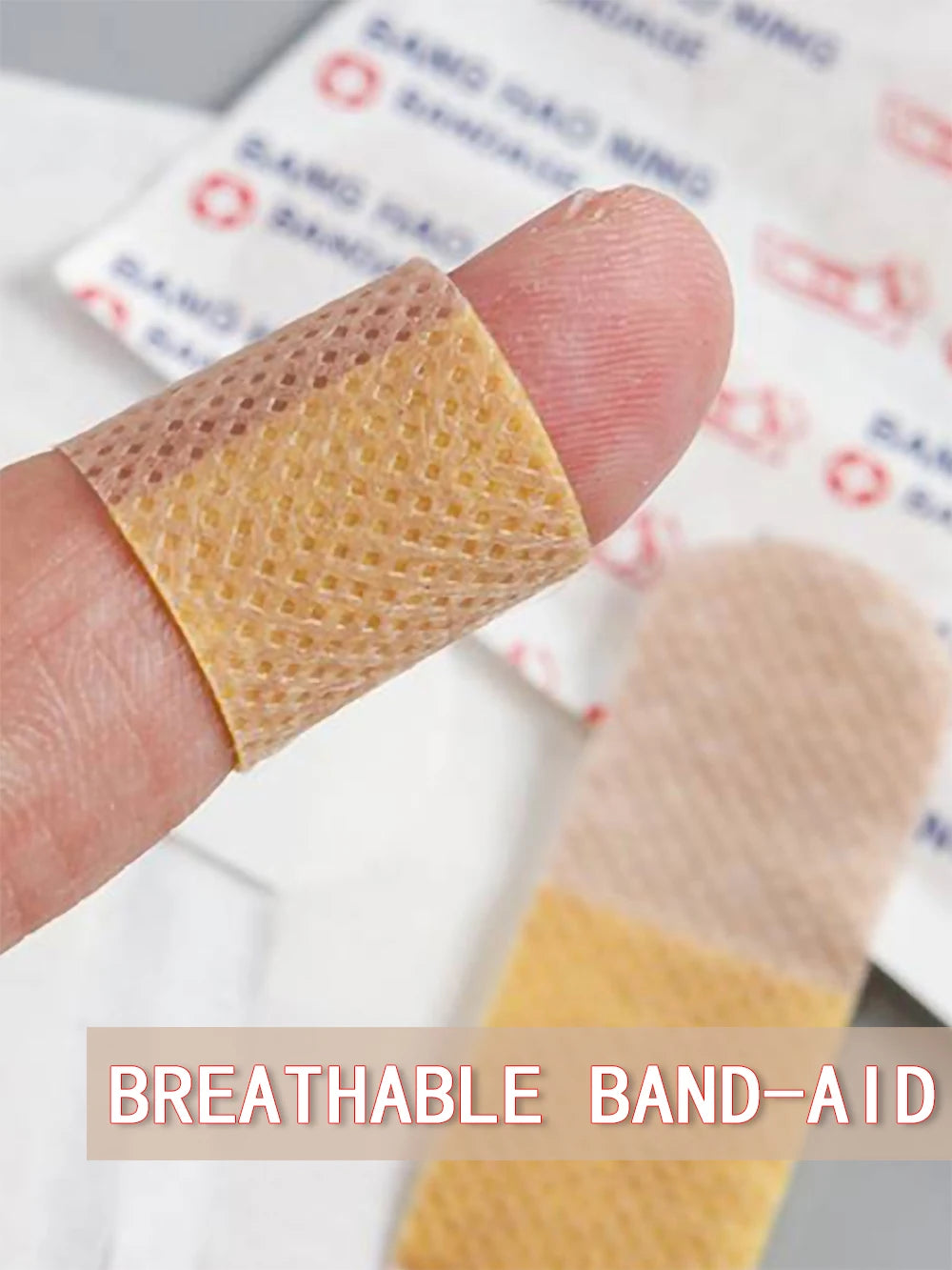 100Pcs Waterproof Breathable Cushion Adhesive Plaster Wound Hemostasis Sticker Band First Aid  Medical Gauze