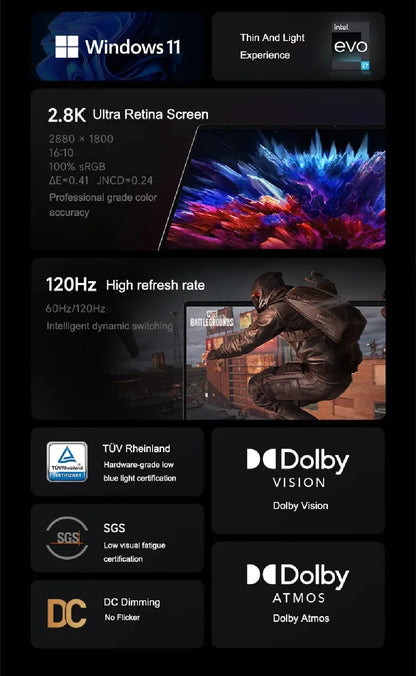 Xiaomi Laptop RedmiBook 14 2023 14 Inch 2.8K 120Hz Screen i5-12500H/i7-12700H 16GB LPDDR5 512GB/1TB SSD Notebook PC Computer