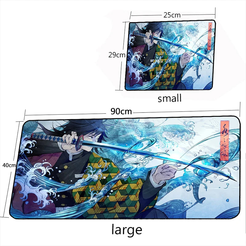 MRGLZY Tomioka Giyuu Mouse Pad Hot Anime Demon Slayer Large Carpet DeskMat Computer Gamer Gaming Peripheral Accessories MousePad