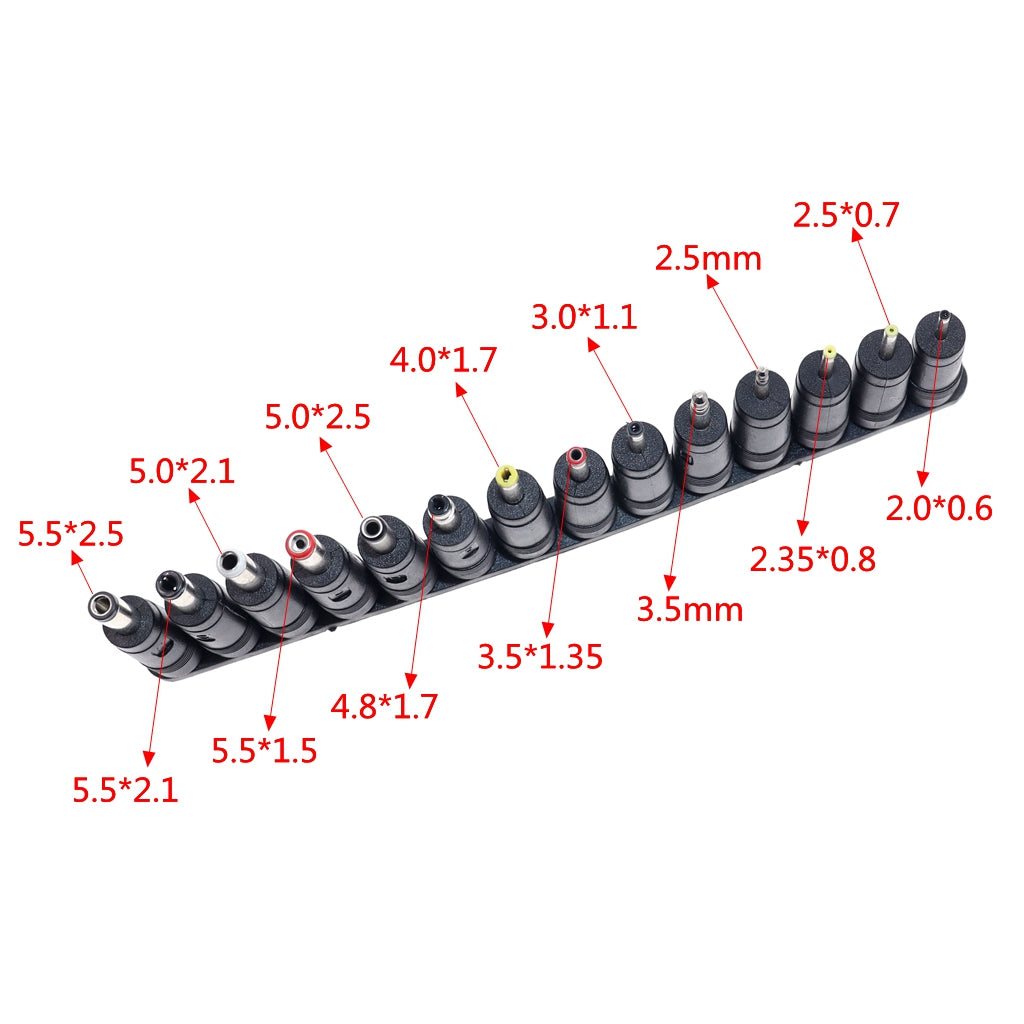 56pcs Universal Laptop AC DC Jack Power Supply Adapter Connector Plug for Lenovo Acer Toshiba HP Dell Notebook Cable Cord