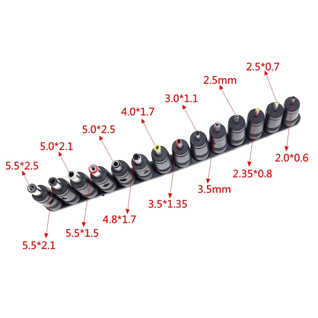 56pcs Universal Laptop AC DC Jack Power Supply Adapter Connector Plug for Lenovo Acer Toshiba HP Dell Notebook Cable Cord