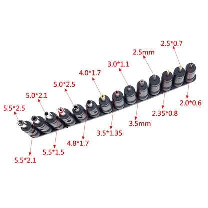 56pcs Universal Laptop AC DC Jack Power Supply Adapter Connector Plug for Lenovo Acer Toshiba HP Dell Notebook Cable Cord