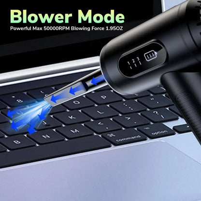 Electric Air Duster, Powerful Compressed Air Blower for Electronics, Car Interior, Pet Hair, and Home Cleaning