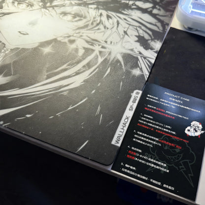 Wallhack Sp-005 Awake Sora Glass Mouse Pad 450x400MM Large Size E-sports Gaming Desk Pad Photovoltaic Glass Mouse Pad Customized