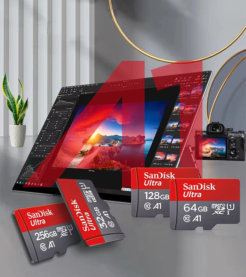 Sandisk Original Memory Card 512GB 256GB 128GB 64GB 32GB TF Micro SD Class A1-10 UHS-1 Flash Memory Microsd