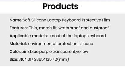 Olaf Universal Laptop Keyboard Cover Protector 12-14 Inch/15-17 Inch Silicone Waterproof Dustproof Keyboard Protector Skim