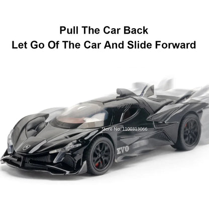 1/32 Metal Die Cast Apollo EVO Cars Model Toy with Light and Music Sports Car Toys Doors Opened Vehicles for Kids Birthday Gifts