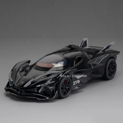 1/32 Metal Die Cast Apollo EVO Cars Model Toy with Light and Music Sports Car Toys Doors Opened Vehicles for Kids Birthday Gifts