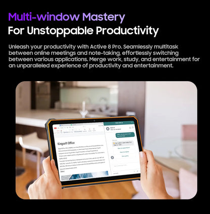 Blackview Active 8 Pro 16GB 256GB Tablet PC 22000mAh Battery Android 14 10.36" inch 2.4K Display 16MP+ 48MP Camera Rugged Tablet