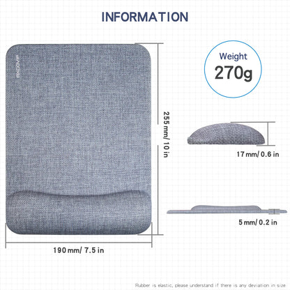 EXCO Ergonomic Mouse Pad with Silicone Wrist Support Rest Comfortable Computer Mousepad Non-Slip PU Base for Home Office Laptop