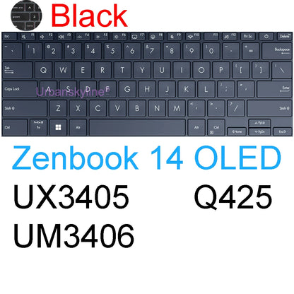 Keyboard Cover for ASUS Zenbook 14 Flip 14X OLED Pro UX3406 UX3405 UX3404 UX3402 UM3402 UP3404 Q425 Silicone Protector Skin Case