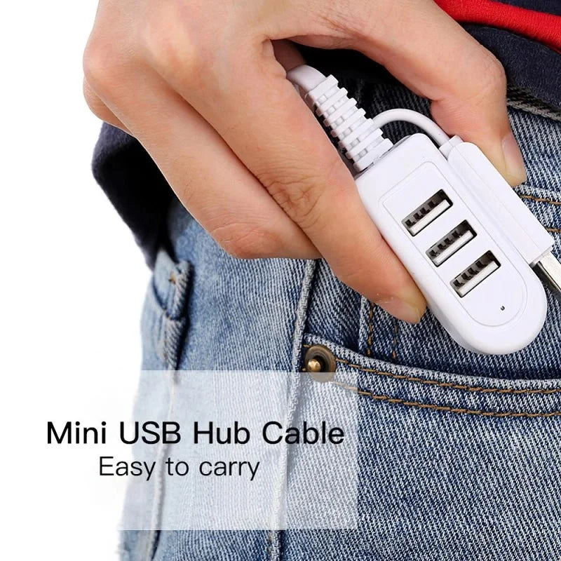 3 Port USB Hub USB 2.0 Splitter For Data Charging USB Charger Hub Laptop PC Computer Accessories USB Cable Extend Adapter