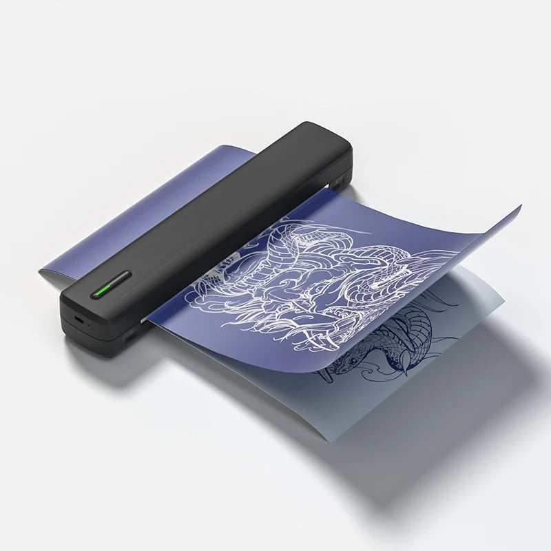 Mini A4 Tattoo Printer Portable Wireless Stencil Printer Tattoo Transfer Thermal Copier Comes