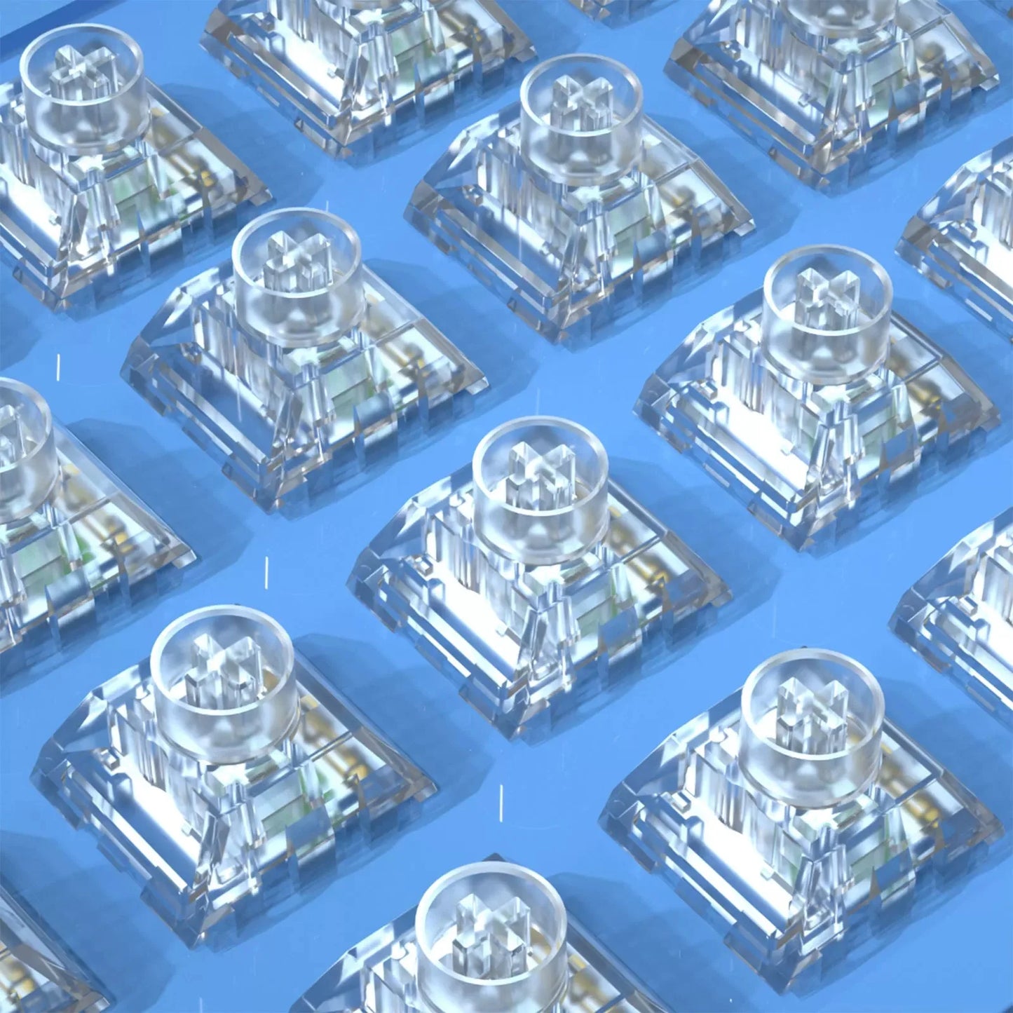 Kailh Box Jellyfish Switch Clicky Tactile 5-Pin Mechanical Keyboard Switch RGB Custom Fully Transparent Keyboard Kit Pre-lubed