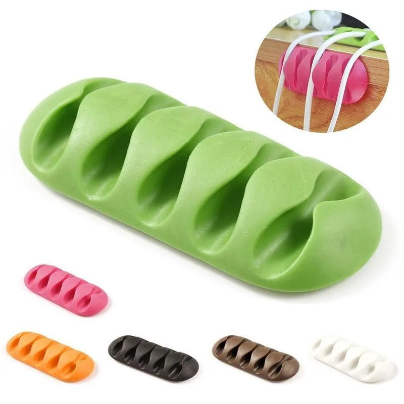 Plug Wire Socket Holder Hook Cable Clip Power USB Cords Sort Out Home Office Desk Organizer Supply Electronics Accessories