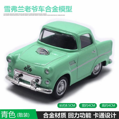 Cute Diecast Alloy Metal Car Bus Motor Tricycle Motorcycle Taxi Model Toy Children Birthday Gift