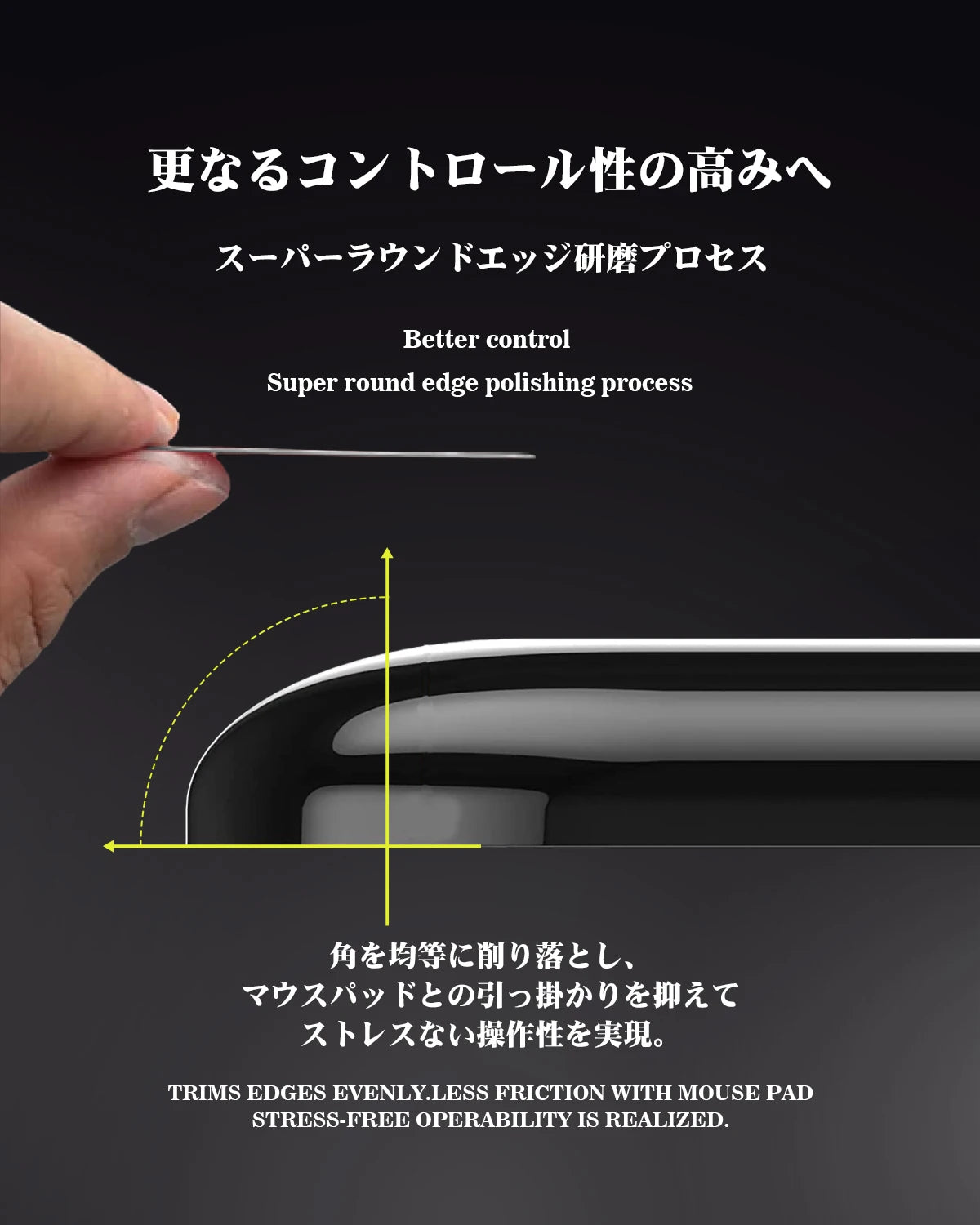 TALONGAMES Glass Mouse Feet Skate Mouse Sensor Skate Glide Pads Rounded Curved Edge Pad For Razer DeathAdder V4 Pro Mouse