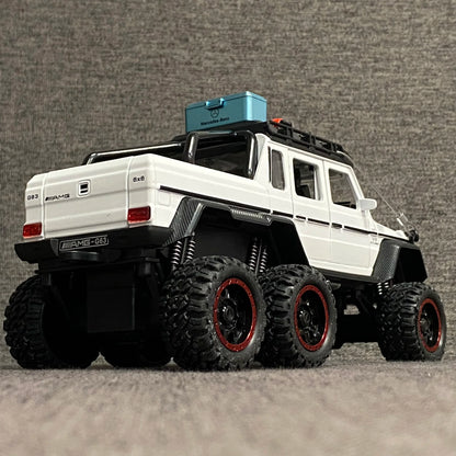 1:24 Benz G63 6*6 Adventure Edition Off Road SUV Alloy Metal Diecast Model Car Indoor Simulation Ornaments Birthday Gifts Friend
