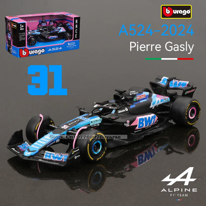 Bburago 1:43 Mercedes-AMG Petronas F1 Team W15 2024 #44 Hamilton #63 George Russell Alloy Car Die Cast Model Toy Collectible