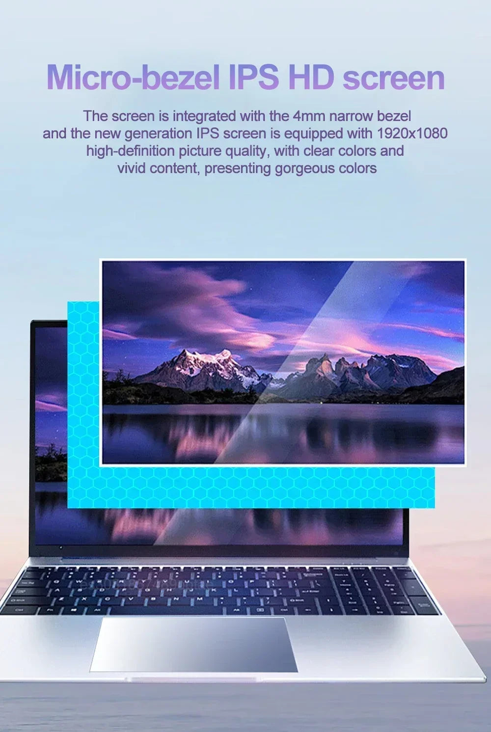 NEW 15.6" Ultra Slim Laptop 16GB RAM 2TB SSD Intel N3700 Notebook Gamer Windows11 Pro 1920*1080 Display Office Study Computer PC