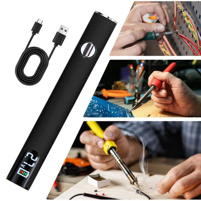Electric Soldering Iron Rechargeable And Temperature Adjustment Welding Repair Tool Wire Soldering Pen Electronics Soldering Kit
