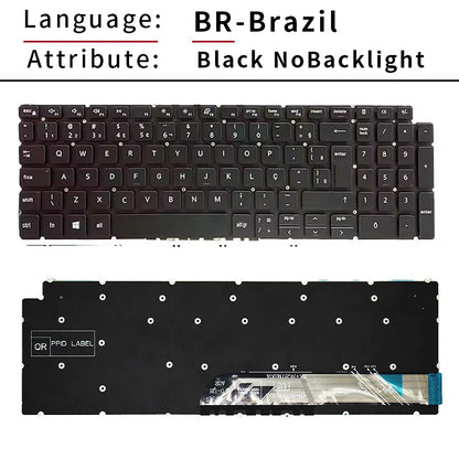 SP Spanish US Russian Backlit For Dell Inspiron 3500 3501 7591 5590 5591 5598 7590 5593 5584 7790 7500 7501 5501 5502 Keyboard