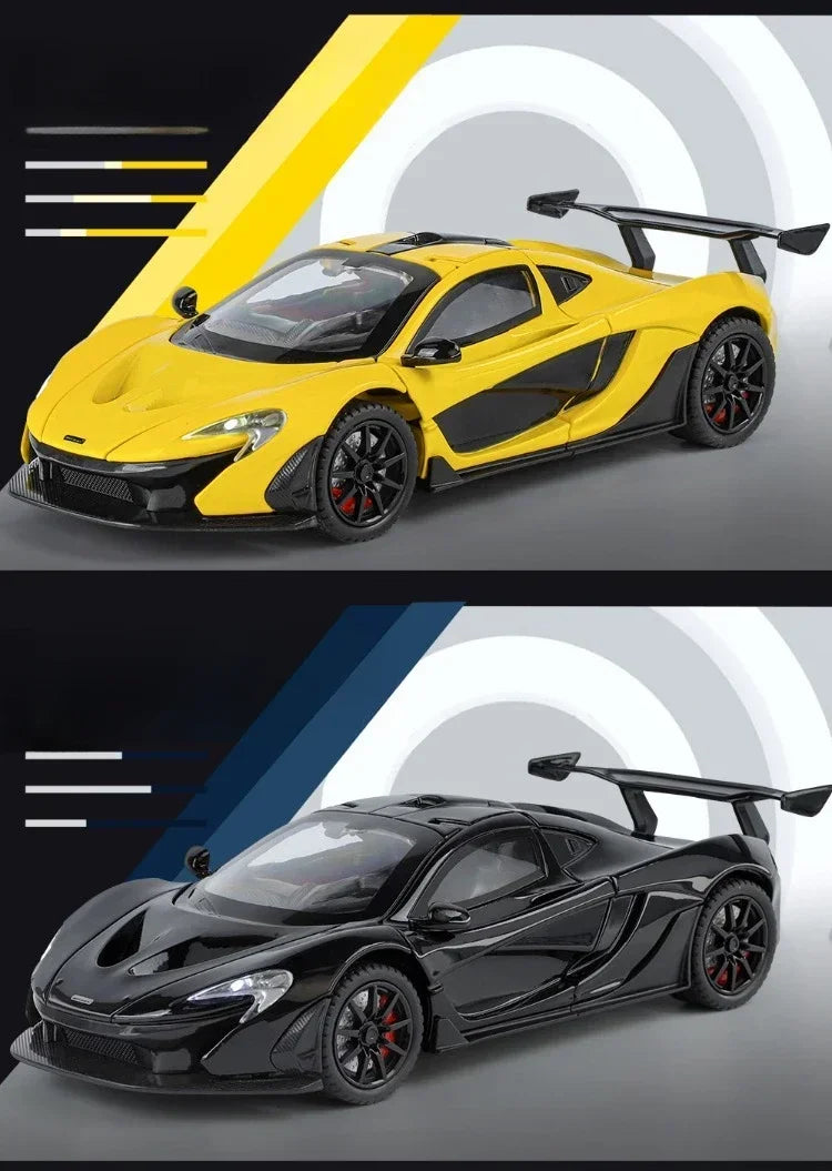 1:24 Scale P1 Supercar Alloy Car Diecast Metal With Sound & Light Model Collect Hobby Model Ornaments Gift For Boys