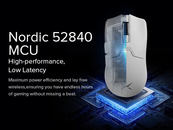 Delux M800ULTRA Gaming Wireless Lightweight Mouse Tri-mode Connection PAW3395 4K 26000DPI Nordic MCU Programmable Macro for PC