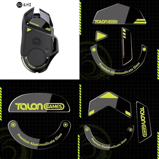 1Pack TALONGAMES Glass Mouse Skates Glide Feet Pads Mouse Feet Sticker for G502 G502X Pulsar X2/X2mini Rounded Curved Edges