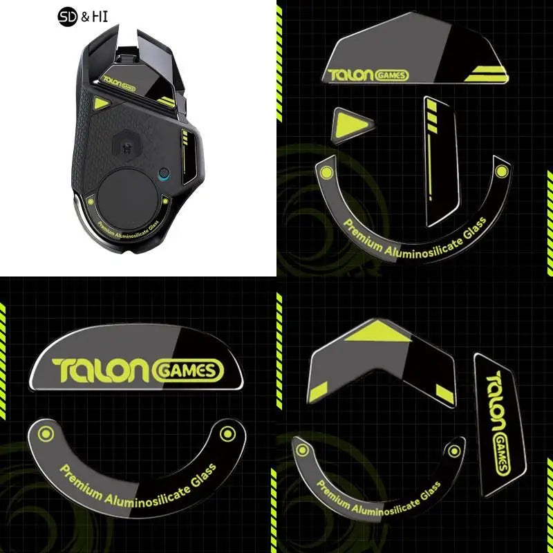 1Pack TALONGAMES Glass Mouse Skates Glide Feet Pads Mouse Feet Sticker for G502 G502X Pulsar X2/X2mini Rounded Curved Edges