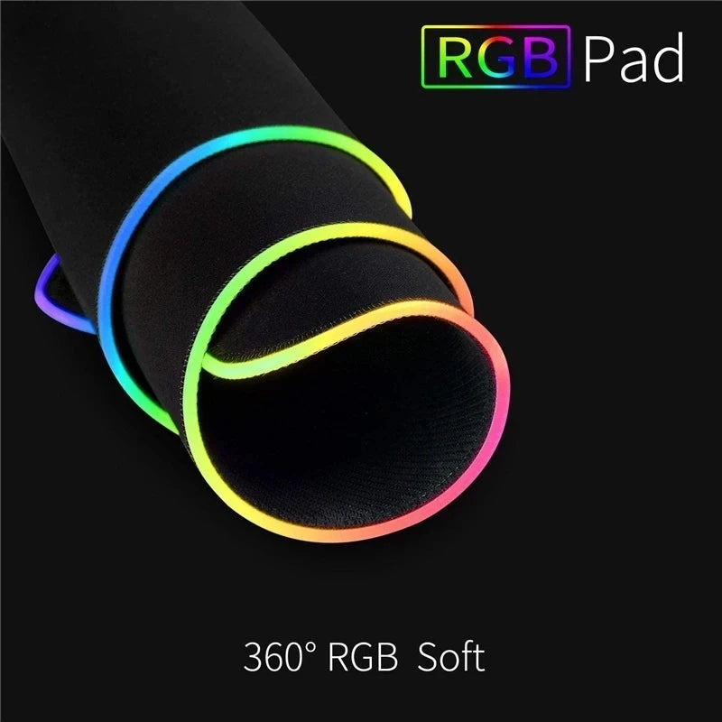 RGB LED Light Gaming Mousepad Waterproof Large Mouse Pad Gamer Mouse Carpet Big Mause Keyboard Pad PC Desk Play Mat with Backlit