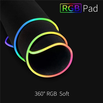 RGB LED Light Gaming Mousepad Waterproof Large Mouse Pad Gamer Mouse Carpet Big Mause Keyboard Pad PC Desk Play Mat with Backlit