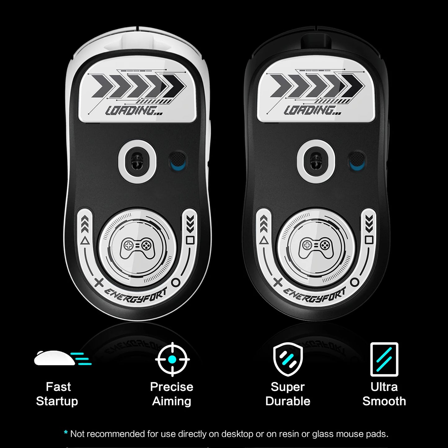 Glass Mouse Feet Skates for Logitech G Pro X Superlight 2 Wireless Gaming Mouse Rounded Curved Edges Mouse feet Replacement