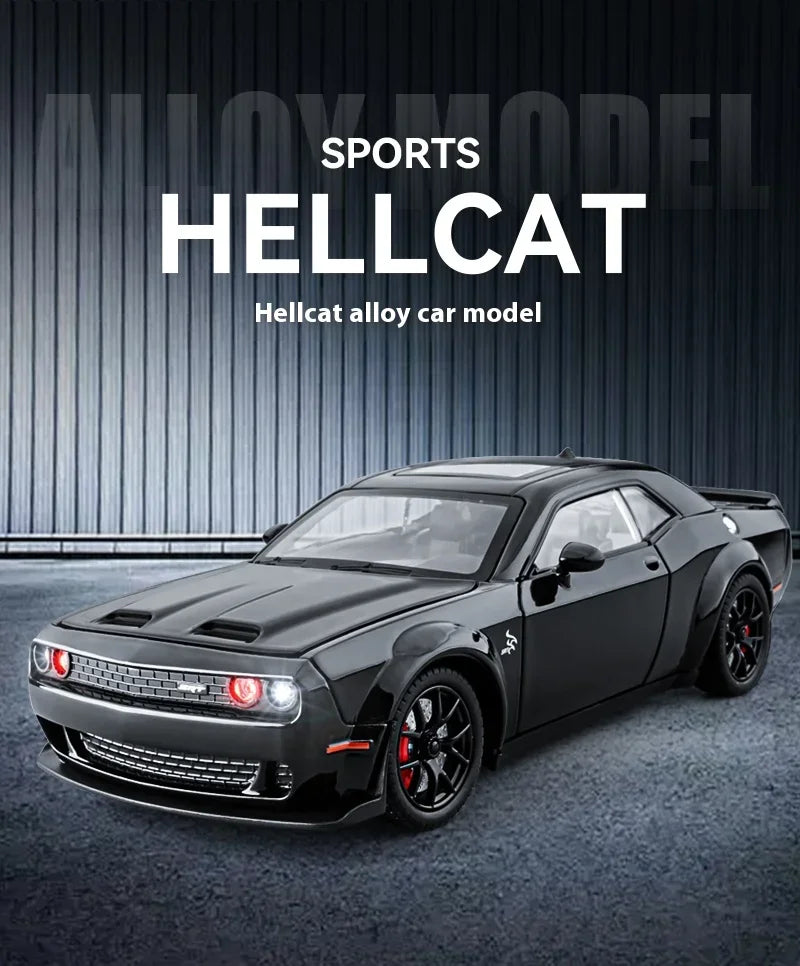 1:24 Dodge Challenger SRT Hellcat Redeye Super Muscle Car Alloy Metal Diecast Car Model Collecting Hobby Decorative Gift Friend