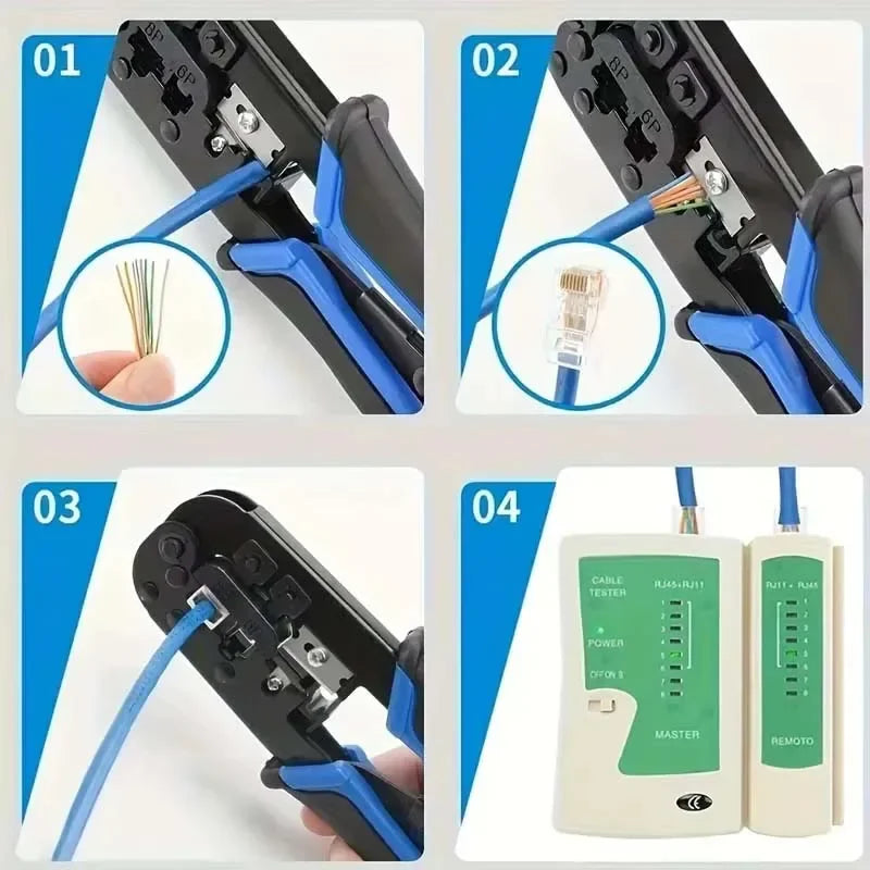 50 PCs RJ45 Connector Connector Network Unshielded RJ45 Perforated Crystal Head Network Cable