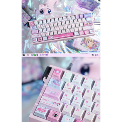 Anime Anchor Girl Theme Keycaps Set Customized PBT Sublimation Cherry Profile Keyboard Caps for Mechanical Keyboard Accessories