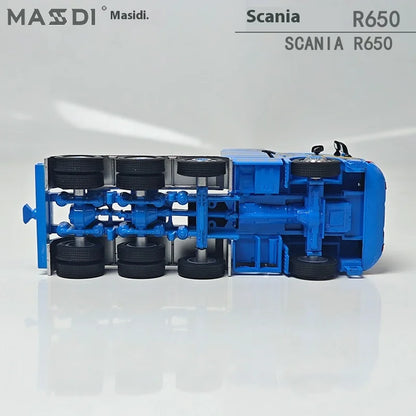 New In Stock Mesdi 1:64 Scania R650 Civilian Trailer Transport Vehicle Alloy Small Model Miniature Diecast Scania Custom Toy Gif