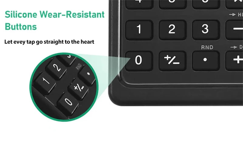 Solar Powered Scientific Calculator & 6 Inch Writing Tablet Foldable 10 Digit LCD Display For Office Student Teachers Accountant