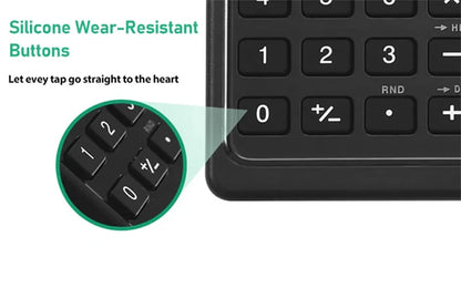 Solar Powered Scientific Calculator & 6 Inch Writing Tablet Foldable 10 Digit LCD Display For Office Student Teachers Accountant