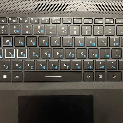 【Russian】Tear-Off Film Keyboard Stickers for Desktop and Laptop Keys, Single Letter Stickers, Transparent Side-Engraved Stickers