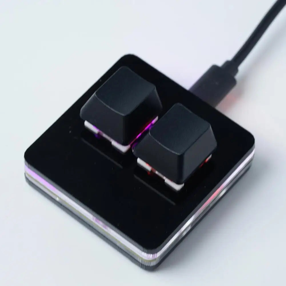 OSU 2 Keys Macro Programming Keyboard RGB Mini Custom Gaming  Keyboard For Linux/ MacOS /Android /Raspberry Pi